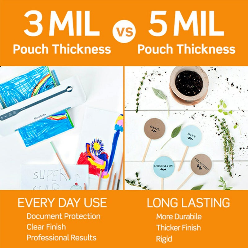 Scotch Thermal Laminating Pouches Premium Quality, 5 Mil Thick for Extra Protection, 50 Pack Letter Size Laminating Sheets, Our Most Durable Lamination Pouch, 8.9 x 11.4 inches, Clear - Image 5