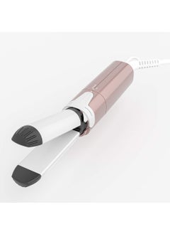 VAV 2 in 1 Hair Straightener and Curler Mini Hair Iron Ceramic Flat Iron 1 Inch Curling Iron Instant Heat Up to 374F Dual Voltage Small Travel Size Pink