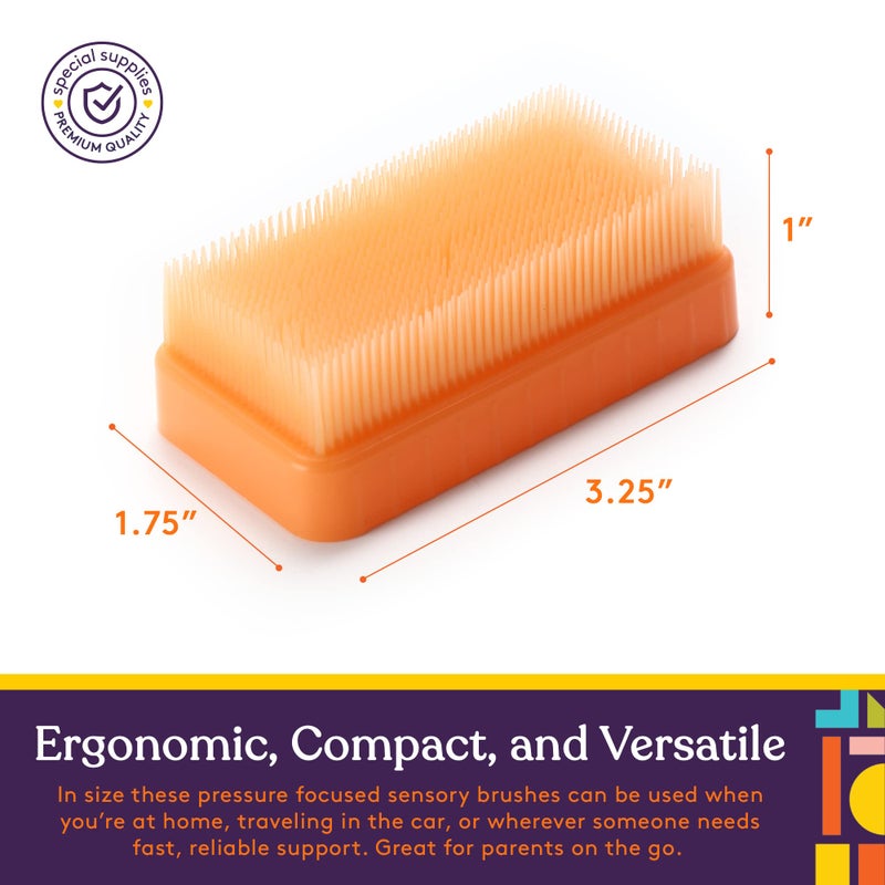 Special Supplies Sensory Brush Therapressure Therapy Brush for Occupational and Sensory Brushing, Stimulating, Calming Tools for Kids and Adults, Soft Flexible Bristles, Latex Free (Colored 6-Pack) - Image 4
