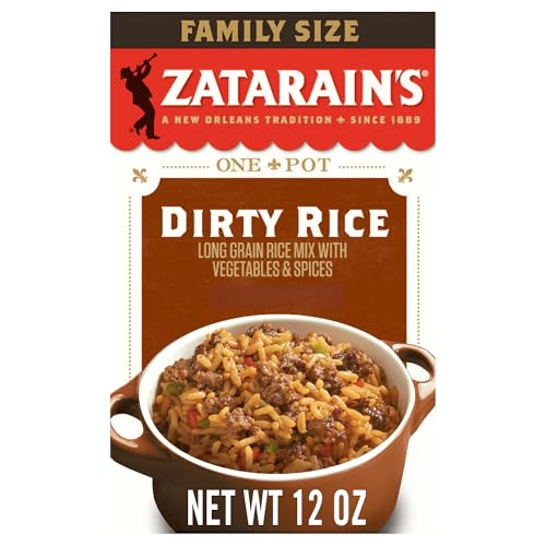 ZATARAIN'S Zatarains Rice Mix Dirty Rice Family Size Gluten Free No MSG Added Long Grain White Rice Onions and Bell Peppers with Cajun Seasonings Made with Real Vegetables 12 oz - Image 1