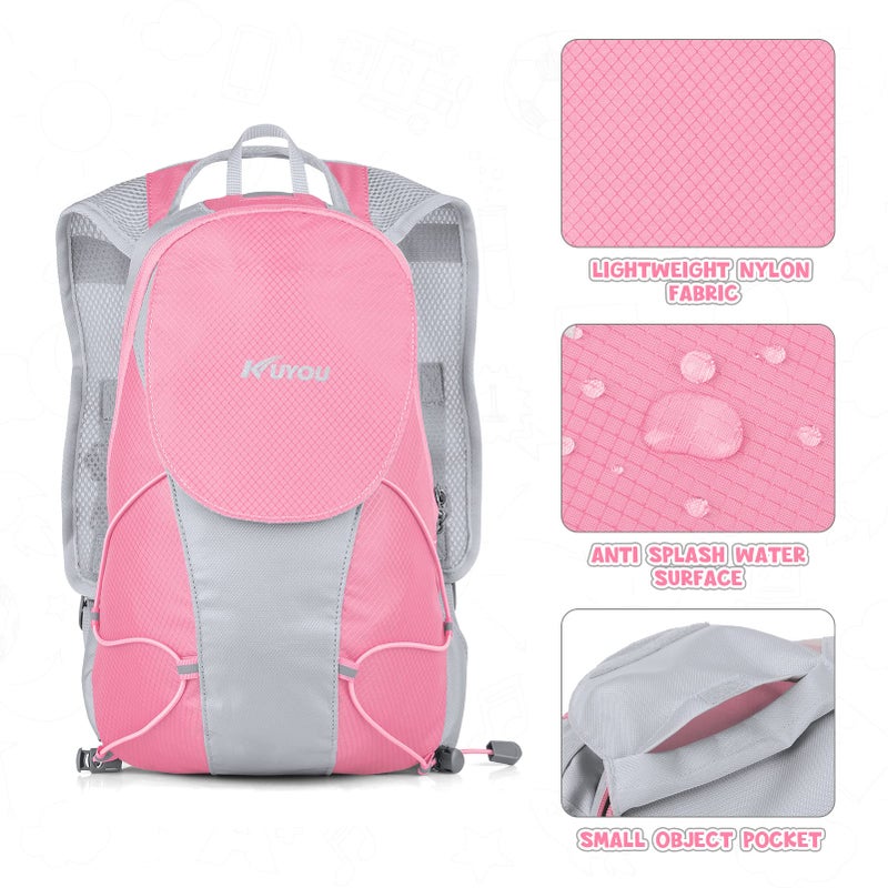KUYOU Hydration Pack for Kids Hydration Backpack with 1.5L Hydration Bladder Lightweight Insulated Water Pack for Hiking Biking Climbing Running - Image 4