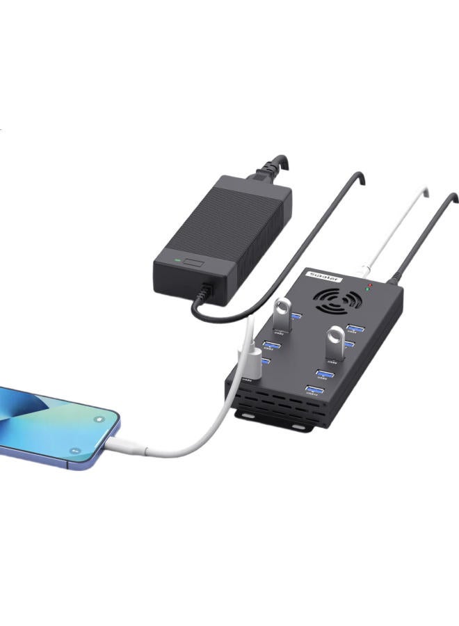 SIPOLAR Xipray Usb 3.0 High-Speed Expansion Dock Splitter 10-Port Hub Industrial Grade A-423 (1.4M) Hub Computer Converter One Drag Multiple Single Port 2.1A With Power - Image 2