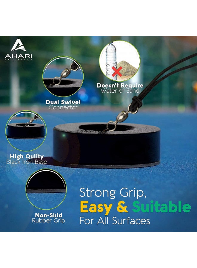 Ahari Unlimited Ahari Unlimited Premium Tennis Trainer Set, Pro Tennis Rebounder with Metal Base in a Carrying Cylinder, 3 Replacement Rebound Balls, & Wristband, Portable Tennis Practice Equipment for Solo Training. - Image 3