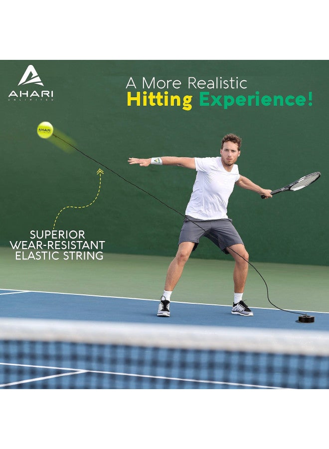 Ahari Unlimited Ahari Unlimited Premium Tennis Trainer Set, Pro Tennis Rebounder with Metal Base in a Carrying Cylinder, 3 Replacement Rebound Balls, & Wristband, Portable Tennis Practice Equipment for Solo Training. - Image 4