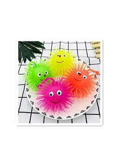 Wizme Wizme Set of 4 Light Soft Rubber Puffer Balls for Babies Children Kids Multicolor, Return Gift Item  - Image 1