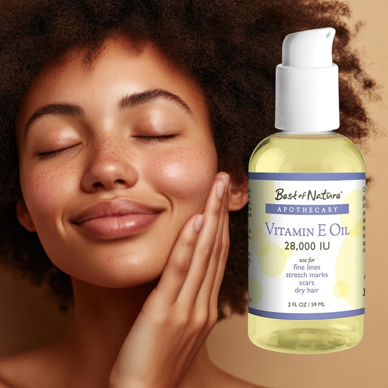 Best of Nature Vitamin E Oil 28,000 IU, Unscented Moisturizer with Fractioned Coconut - Damage Repair Formula for Hair, Skin, Face, & Hands - Image 5