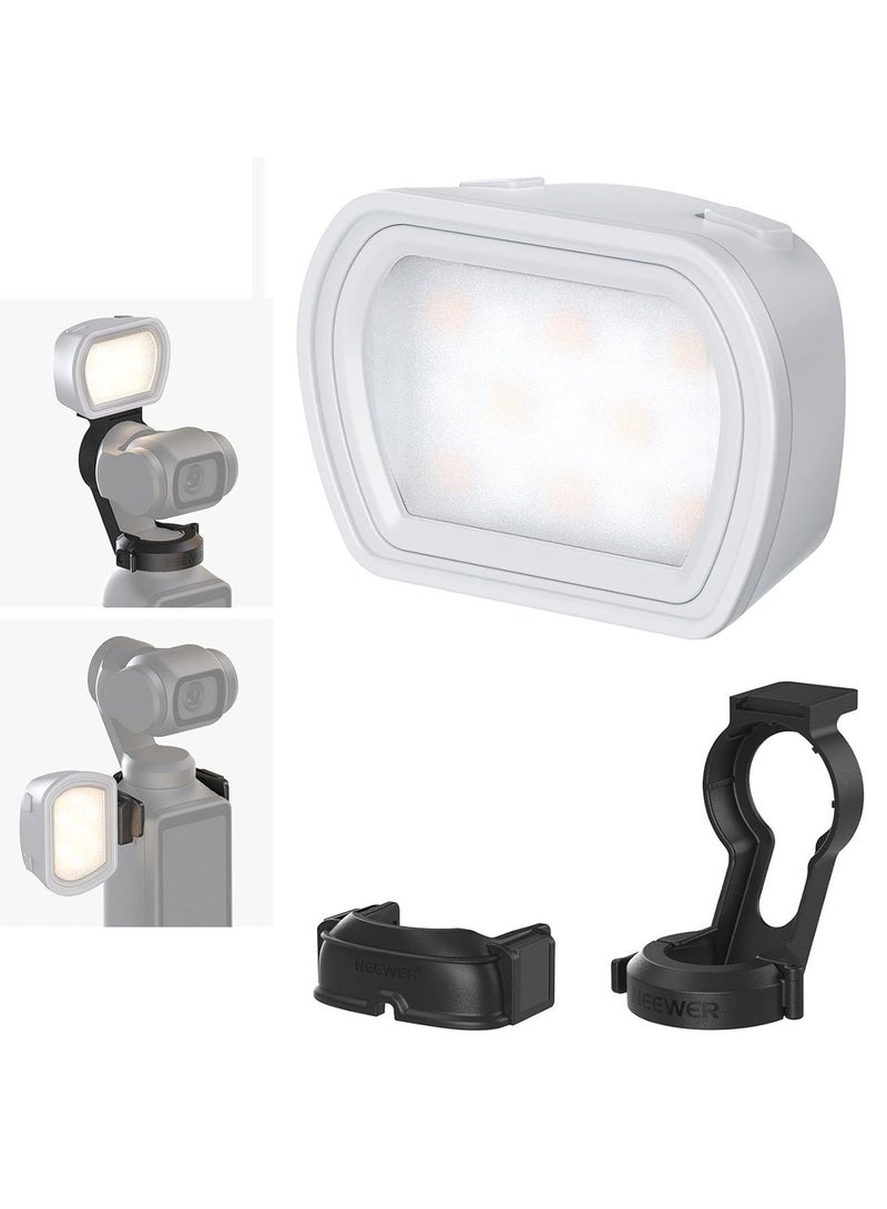 نيوير جيب 3 ملء ضوء ، ضوء مساعد مغناطيسي متوافق مع DJI OSMO جيب 3 جيمبال كام خالق كومبو ، 1.3W USB C قابل للشحن البلاستيك ميني LED ملء ضوء المرفق لتسجيل الفيديو Selfie Vlog - Image 1