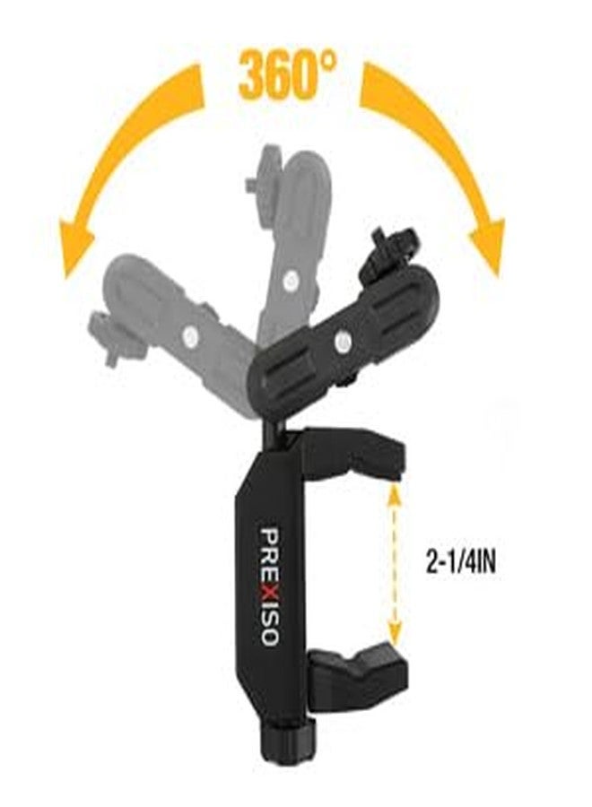 بريكسيسو مستوى ليزر PREXISO مع حامل ثلاثي، مستوى ليزر متقاطع ذاتي التسوية بطول 65 قدمًا، أداة تسوية خطية خضراء للصور المعلقة، بلاط الأرضيات، تجديد المنزل مع مؤشر LED وبطاريتين AA (مشبك 360 درجة) - Image 4