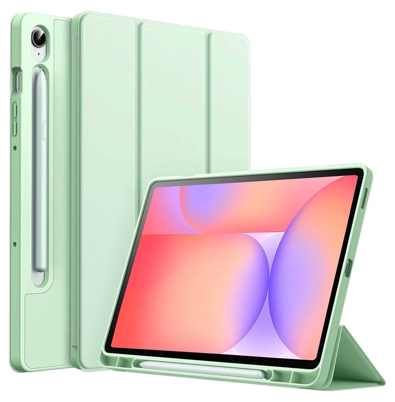 ProElite Cover for Samsung Galaxy Tab S10 Lite 10.9"/ Tab S9 FE 10.9 inch/Tab S10 FE/Tab S9 11 inch Cover, Soft Flexible Flip Case with S Pen Holder, Auto Sleep Wake, [Recoil Series] - Mint Green - Image 1