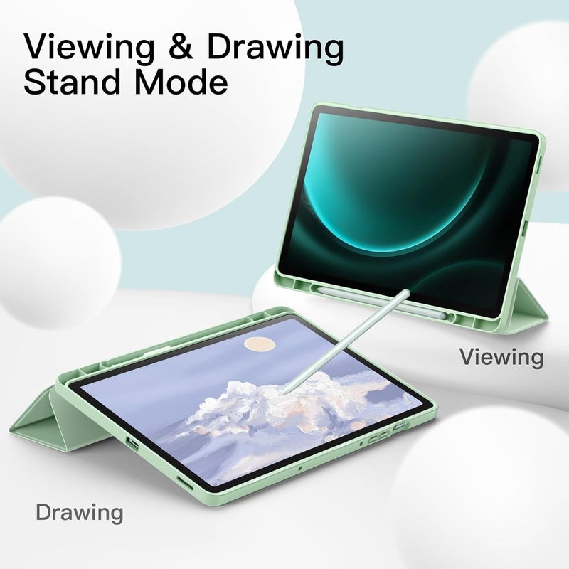 ProElite Cover for Samsung Galaxy Tab S10 Lite 10.9"/ Tab S9 FE 10.9 inch/Tab S10 FE/Tab S9 11 inch Cover, Soft Flexible Flip Case with S Pen Holder, Auto Sleep Wake, [Recoil Series] - Mint Green - Image 5