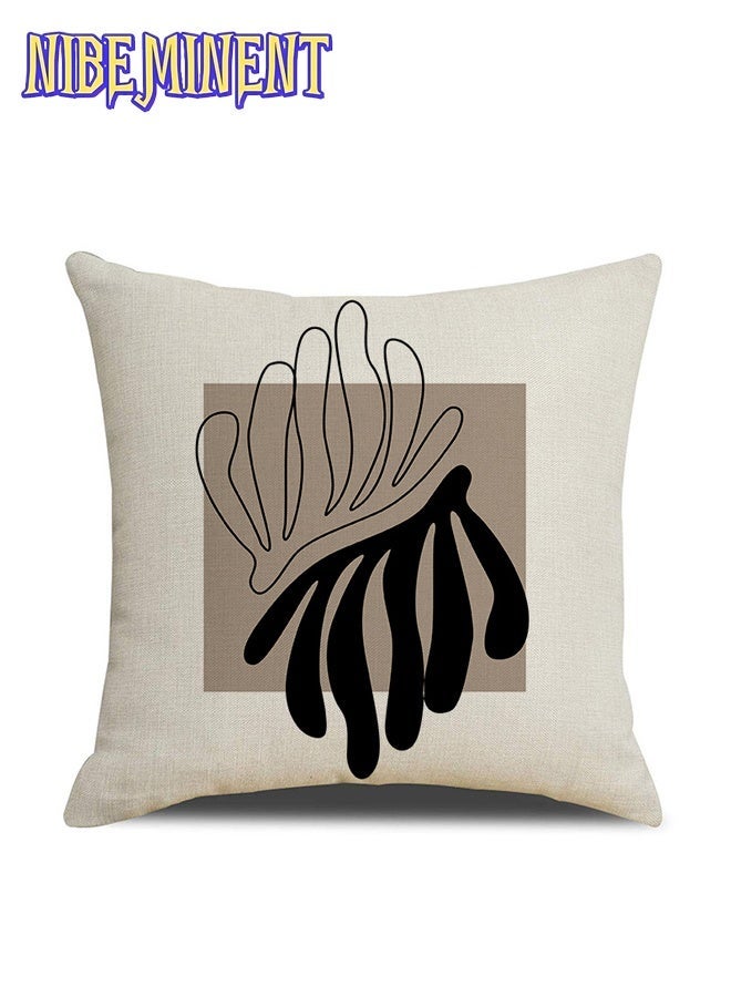 NIBEMINENT Pillow Covers Set of 4, Throw Pillow Cover, Modern style Cushion Covers 45cm x 45cm,For Living Room Sofa Couch Bed Pillowcases 18x18 inches（Single Sided Pattern） - Image 5