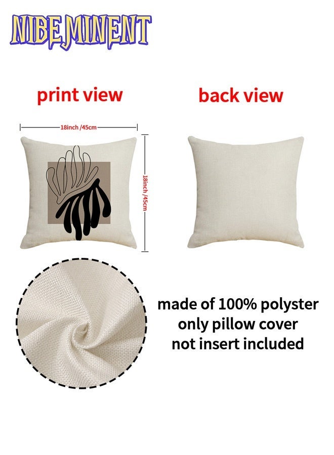 NIBEMINENT Pillow Covers Set of 4, Throw Pillow Cover, Modern style Cushion Covers 45cm x 45cm,For Living Room Sofa Couch Bed Pillowcases 18x18 inches（Single Sided Pattern） - Image 3