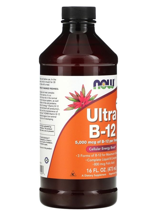 now Ultra B-12 5000 mcg 16 fl oz (473 ml) - Image 2