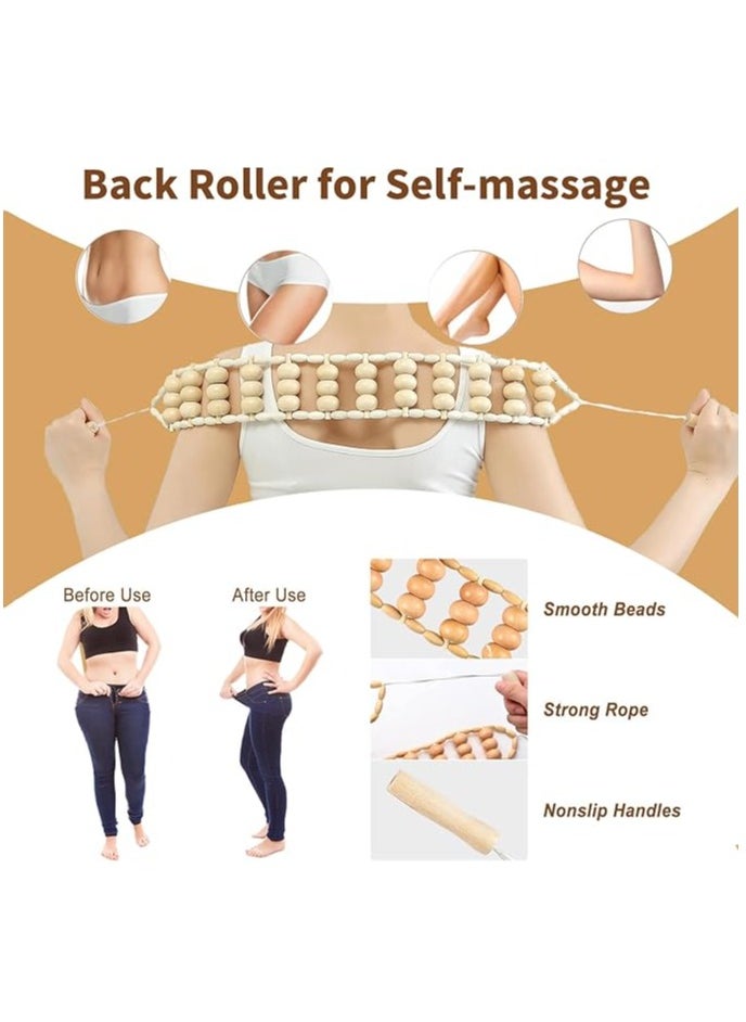 Arabest 6 Piece Wooden Therapy Set Massage Tool Manual Wooden Fascia Massager for Cellulite Release Muscle Blasting Pain Relief Body Sculpting Tool  - Image 5