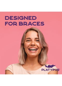 Platypus Orthodontic Flossers for Braces | Ortho Picks for Adults & Kids | Fits Under Arch Wire | Non-Damaging | Encourage Flossing Habits | Floss Teeth in Less Than Two Minutes | 40 Count (Pack of 1)  - Image 2