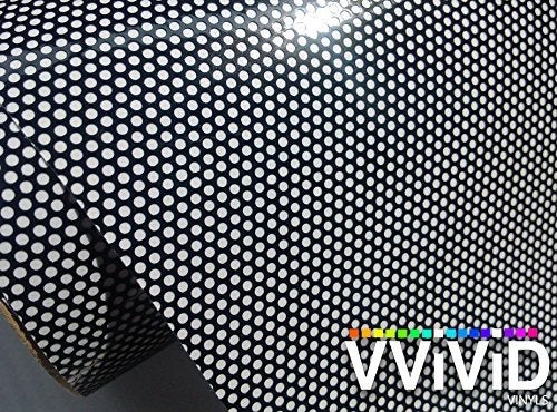 VViViD® One-Way Perforated Black Vinyl Privacy Window Film Adhesive Glass Wrap Roll (1ft x 48 inches) - Image 2