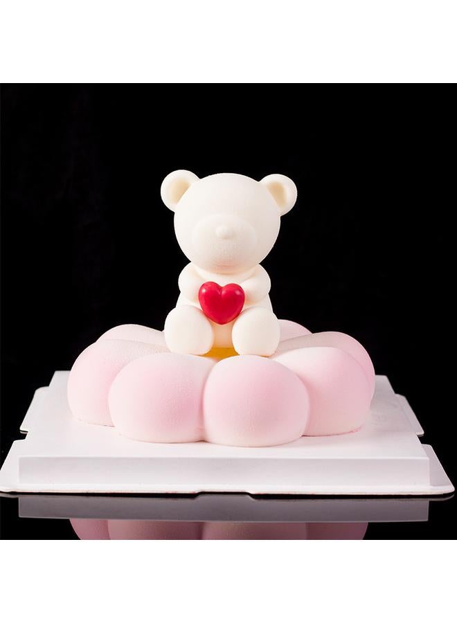 Bluejw Bear Cake Mold Silicone Food Grade Chocolate Baking French Creative Mousse Dessert Bear Grinding Tool - Image 4