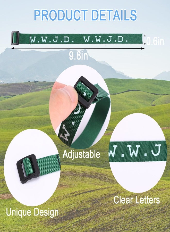 CASDAN 40Pcs W.W.J.D. Webbing Bracelets What Would Jesus Do Christian Bracelets Handmade Colorful Adjustable Religious Woven Wristbands for Fundraisers - Image 4