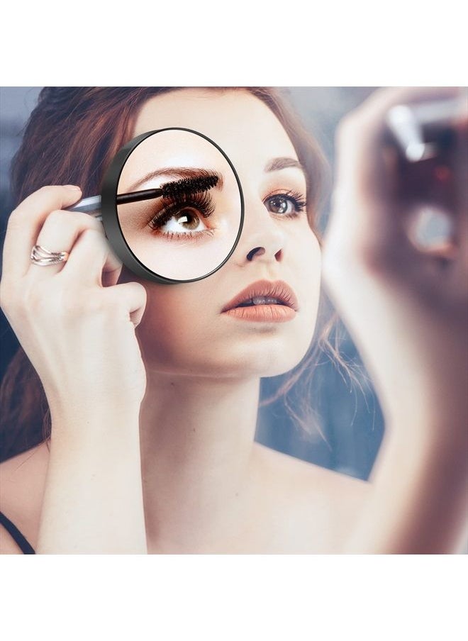 MIYADIVA - 25X Small Magnifying Mirror Suction Cup, 25X Magnifying Mirror and Tweezers, As a Mganifying Makeup Mirror, Small Mirror Set for Blackhead Removal 3.5 Inches - Image 1