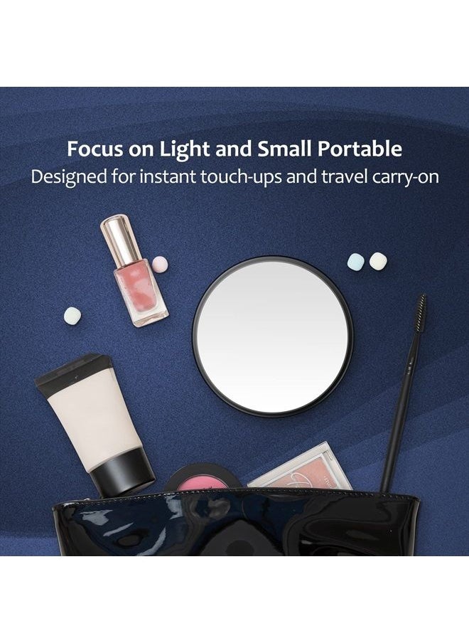 MIYADIVA - 25X Small Magnifying Mirror Suction Cup, 25X Magnifying Mirror and Tweezers, As a Mganifying Makeup Mirror, Small Mirror Set for Blackhead Removal 3.5 Inches - Image 1