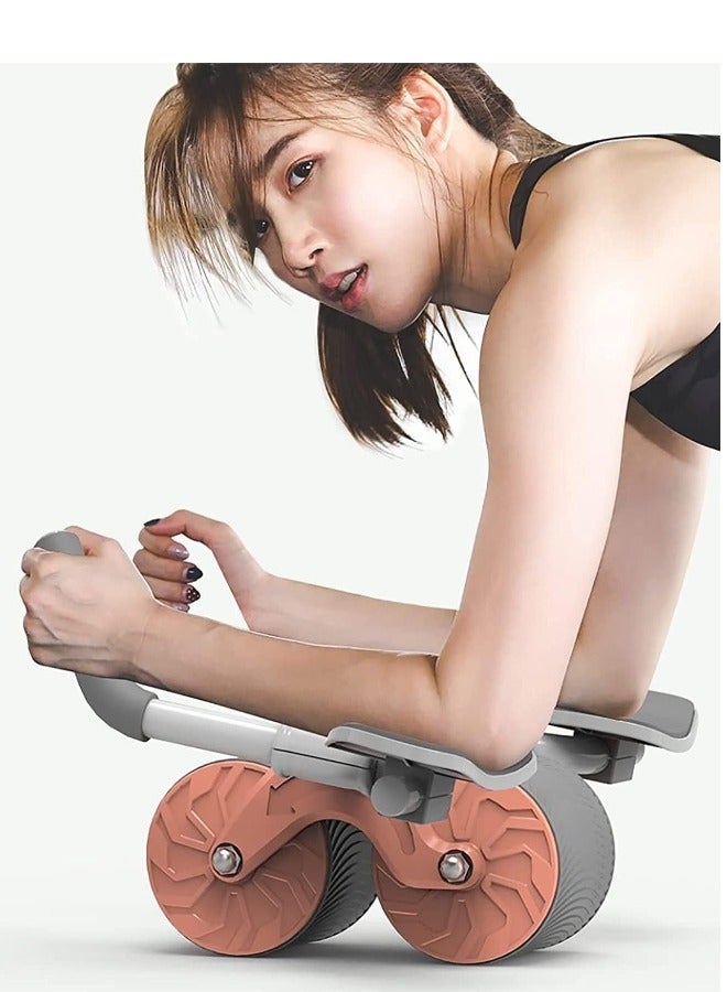 Generic Ab Abdominal Exercise Roller Elbow Support Automatic Rebound Abdominal Wheel with Knee Pad and Timer  - Image 2