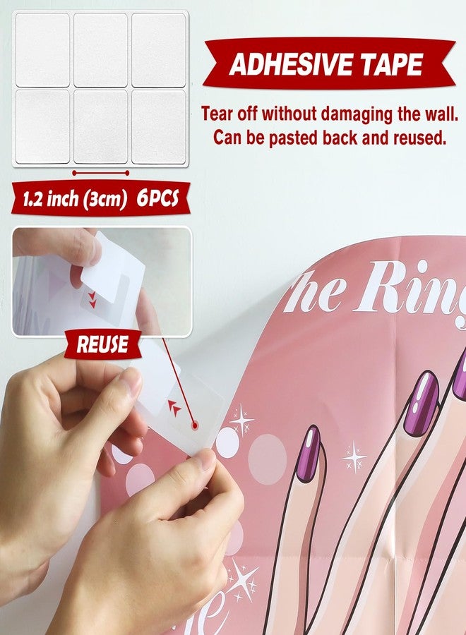 PARTYLOUD Bridal Shower Bachelorette Party Games, Pin the Ring on the Bride Game, Pin the Ring Game Bridal Shower Wedding Engagement Shower Games 32 Guests - Image 5