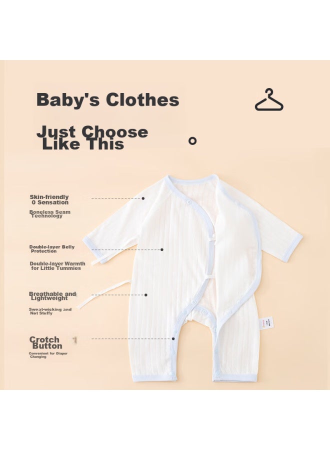 Babyprints Babyprints Baby Romper, Full Moon Outfit, Pure Cotton Thin Clothing, All-season Onesie, 2-piece Set, Yellow, Size 66  - Image 5
