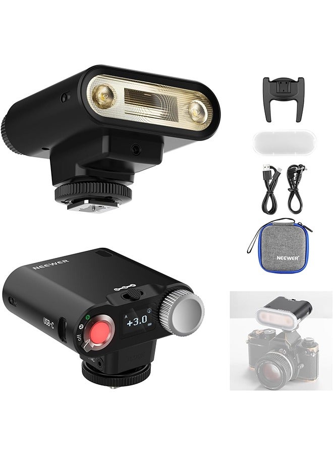 Neewer NEEWER Z160 Camera Flash, 22Ws GN14 6000±200K CCT Speedlite, A/M Mode 1/1-1/128 Power, 7.2V/1100mAh Battery, 650 Full Power Light, 1.5s Recycling, Compatible with Canon Nikon Sony Fuji Olympus Camer  - Image 1