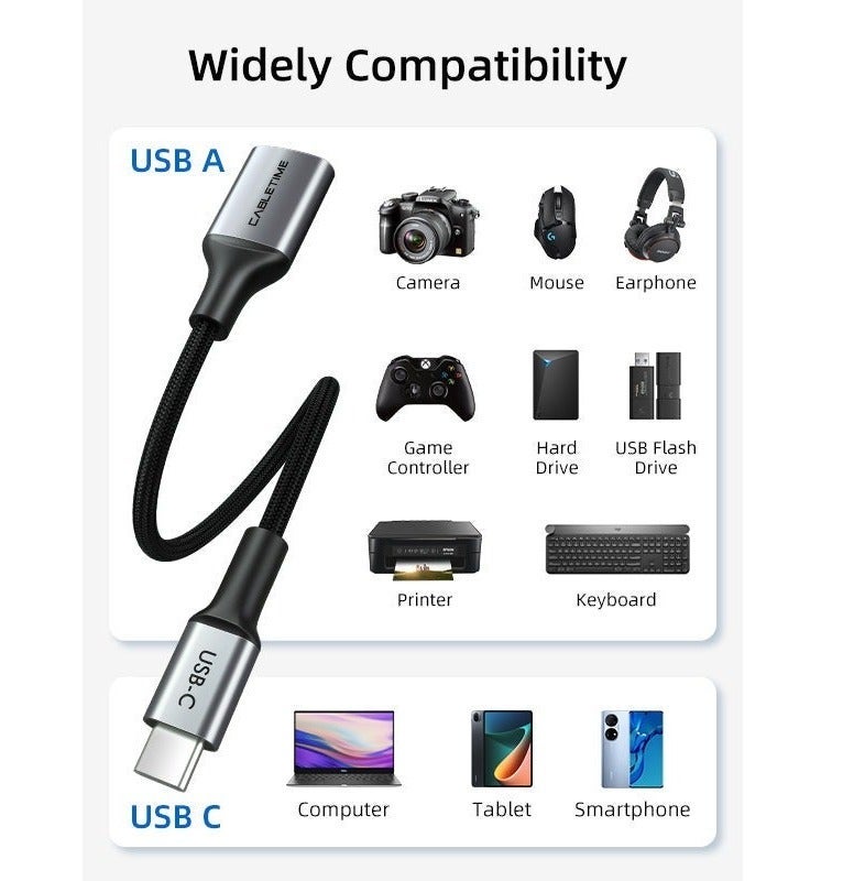 CABLETIME USB C MALE TO USB 3.0 FEMALE ADAPTER TYPE C OTG CABLE - Image 2