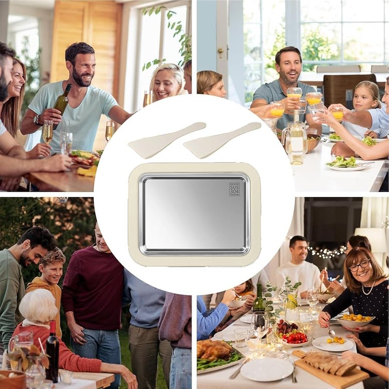 آلة صنع آيس كريم رول أبيض 20.5 سم سهلة الاستخدام ملحق مطبخ للحلويات الناعمة - Image 5