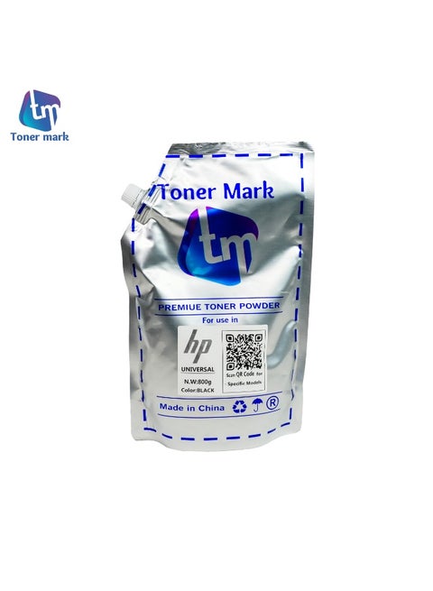 HP Toner Mark 800g Black Ink Bag for HP Laser Printers, High-Quality Compatible Ink, Professional Printing and Clear Text, Consistent Performance and Uninterrupted Daily Printing"