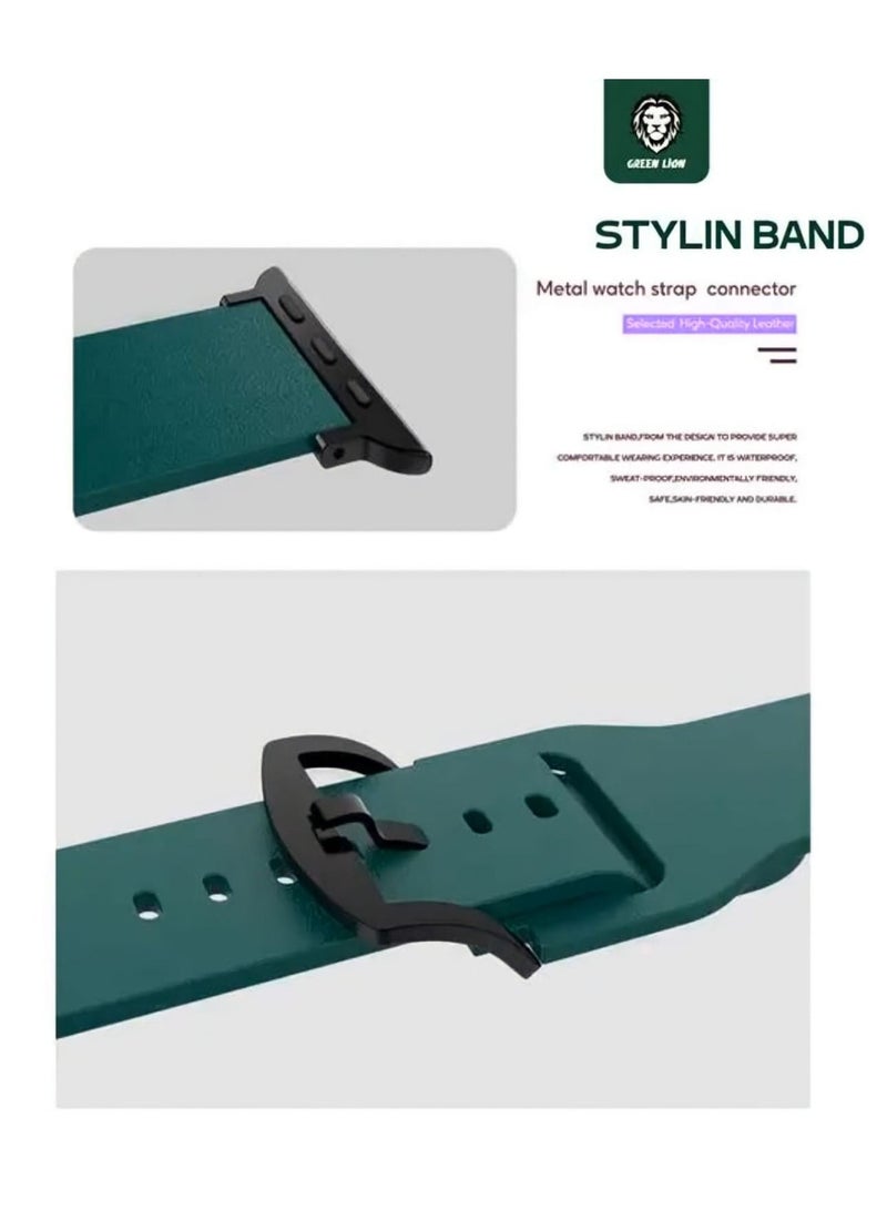 GENERALTEC Apple Watch Leather Strap 45mm 44mm 42mm Pure Leather Compatible for Apple Watch Series 7/SE/6/5/4/3 - Image 3