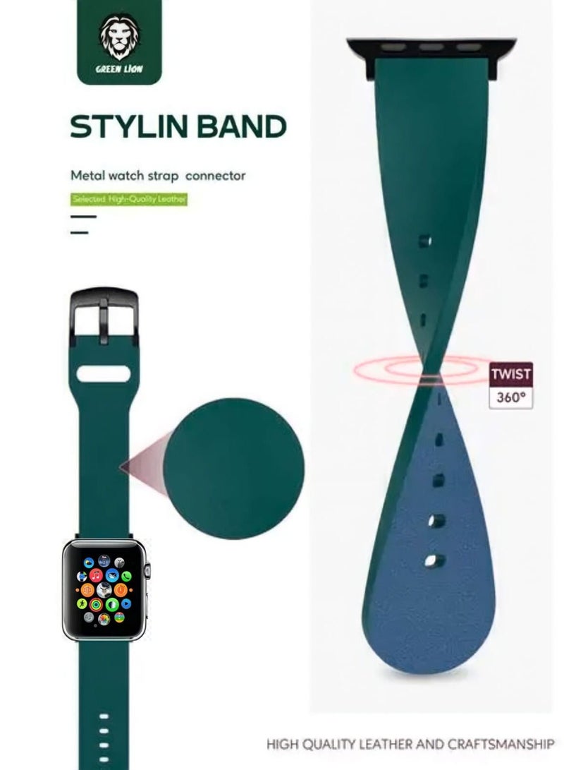 GENERALTEC Apple Watch Leather Strap 45mm 44mm 42mm Pure Leather Compatible for Apple Watch Series 7/SE/6/5/4/3 - Image 2