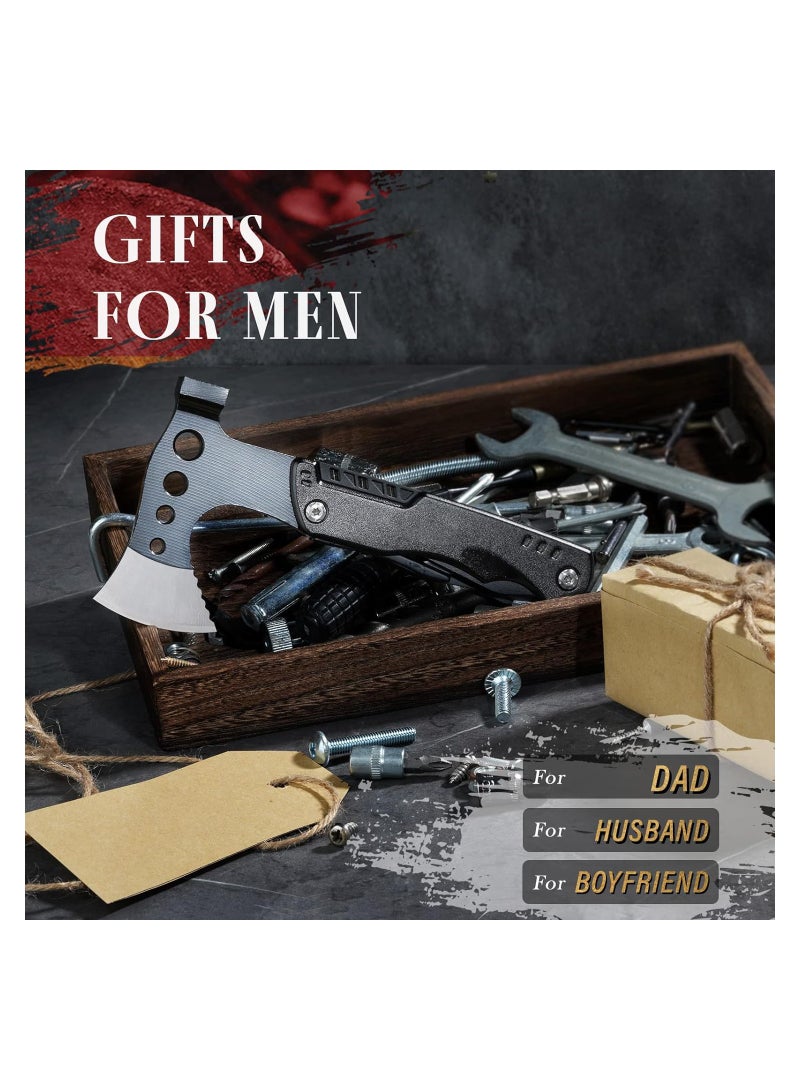 SOLARAE Multitool Axe and Hammer Camping Gear, Unique Father's Day Gifts for Dad, Husband, or Grandpa from Kids, Ideal Survival Equipment for Hunting and Fishing Adventures. - Image 3