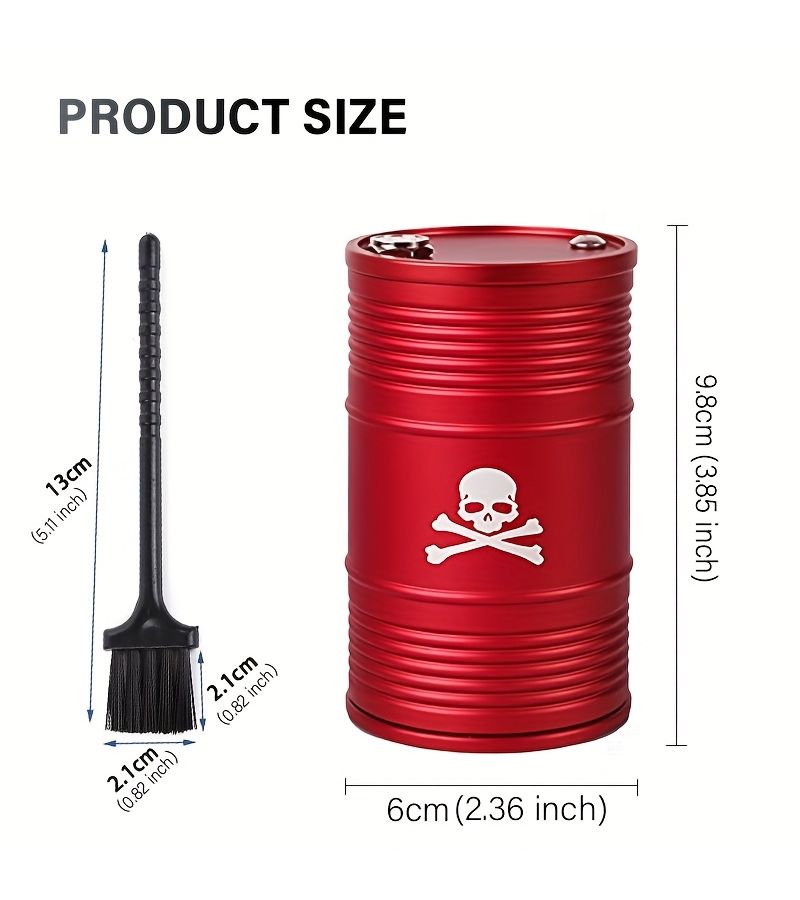 Black Portable Metal Car Ashtray With Lid Anti Odor Smokeless Windproof Mini Trash Can For Car Home Office - Image 4