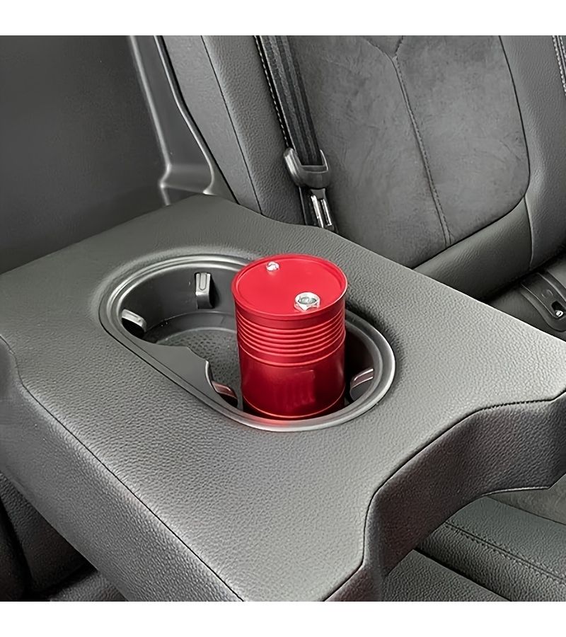 Black Portable Metal Car Ashtray With Lid Anti Odor Smokeless Windproof Mini Trash Can For Car Home Office - Image 5