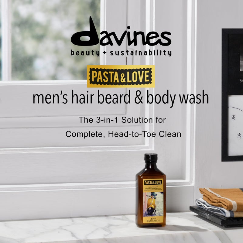 Davines Pasta & Love Men's 3-in-1 Hair, Beard & Body Wash To Cleanse, Condition And Moisturize All Skin Types, 10.14 Fl. Oz. - Image 2