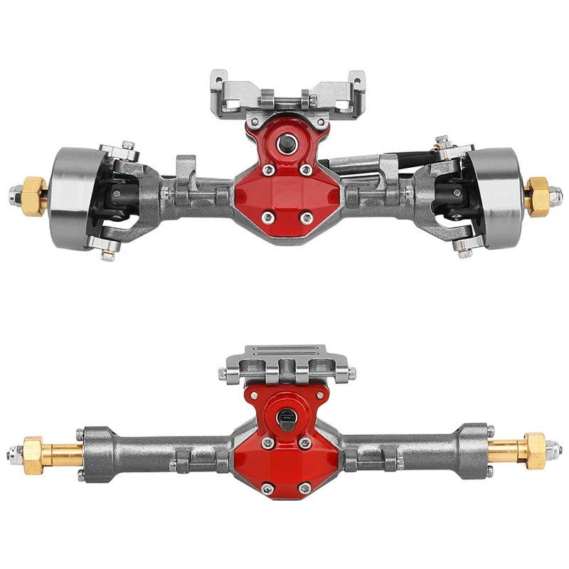Pothyes Diamond Shape SCX24 Aluminum Axle Upgrades for Axial SCX24 Deadbolt C10 JLU Gladiator Bronco 1/24 RC Crawler (Titanium) - Image 2