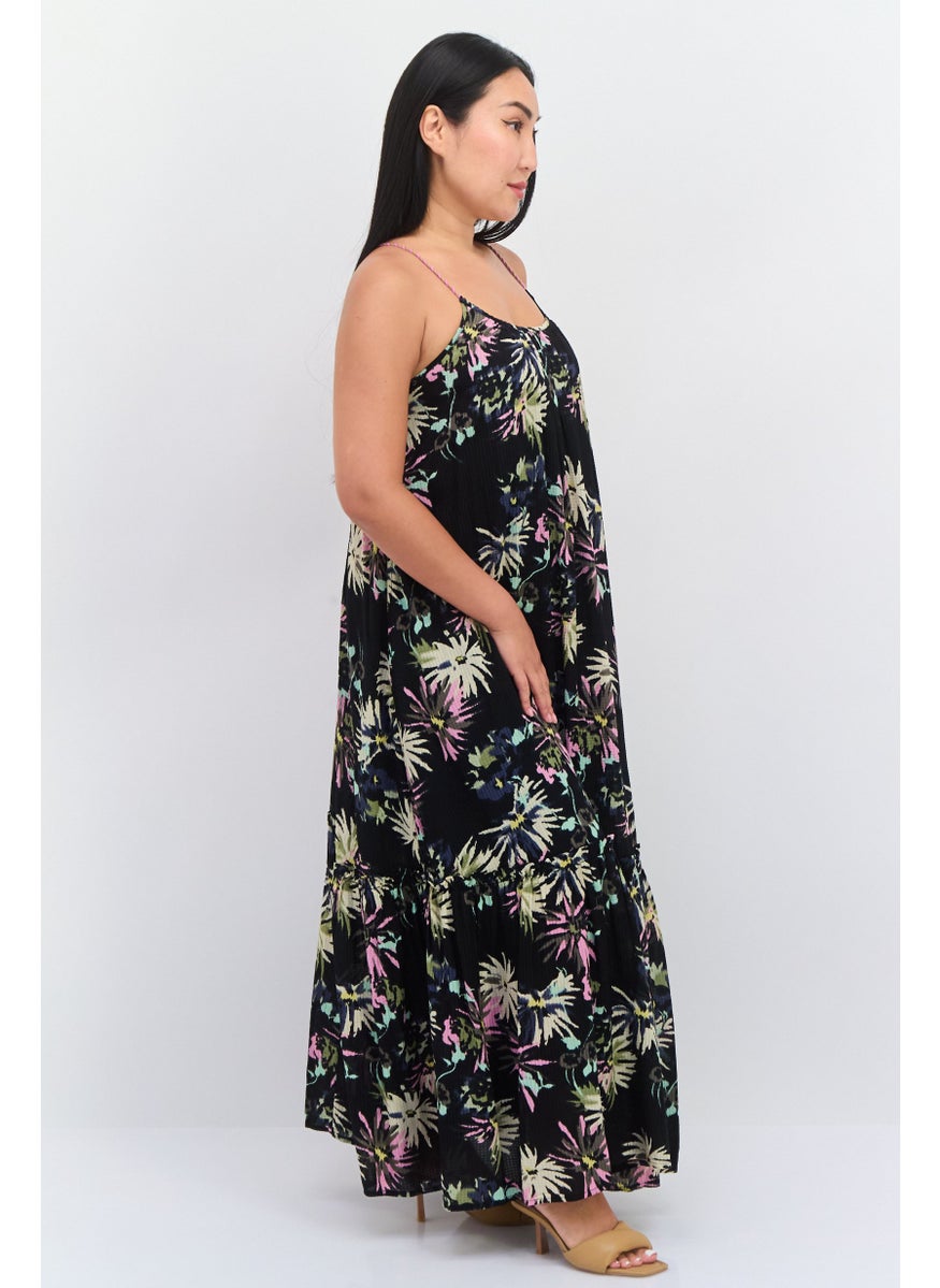 Scotch & Soda Women Allover Print Sleeveless Maxi Dress, Black Combo  - Image 4