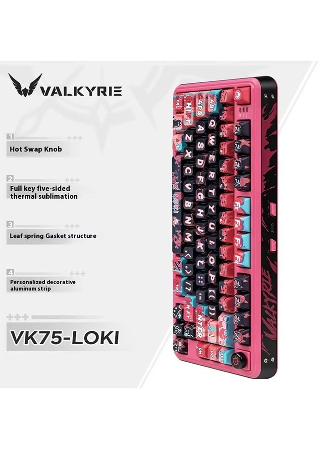 Valkyrie - VALKYRIE VK75 Mechanical Keyboard Wireless Bluetooth Tri-Mode 2.4G USB RGB Backlit Hot Swap Laptop GamerPC Gaming Keyboard Gift - Image 1