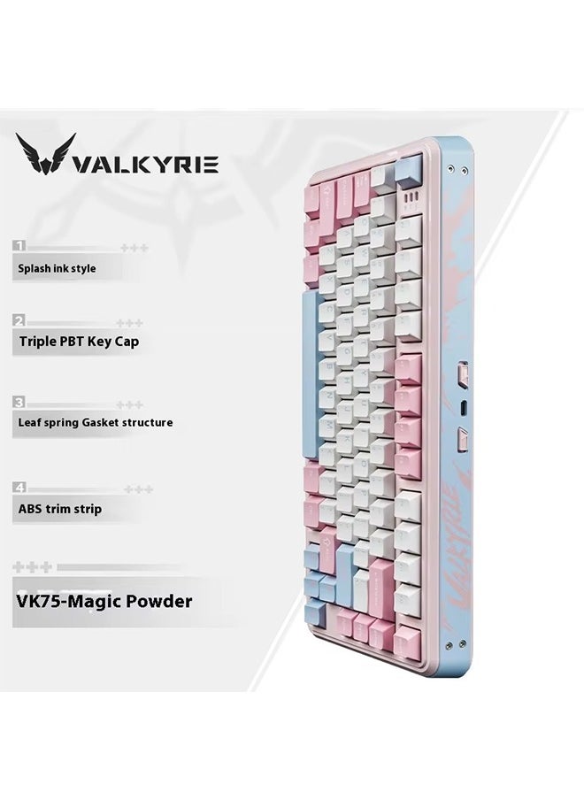 Valkyrie - VALKYRIE VK75 Mechanical Keyboard Wireless Bluetooth Tri-Mode 2.4G USB RGB Backlit Hot Swap Laptop GamerPC Gaming Keyboard Gift - Image 1