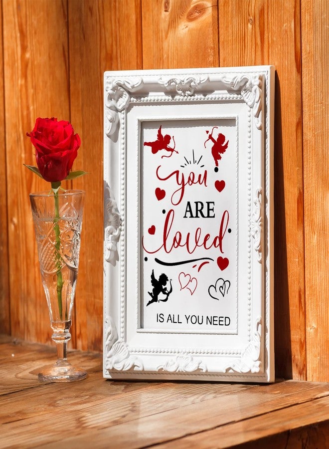 Whaline 12Pcs Valentine's Day Stencil Set Heart Love Painting Stencil Templates Reusable Drawing Template for Wedding Anniversary DIY Art Craft Painting on Wood Paper Fabric Glass Scrapbook Envelope - Image 5