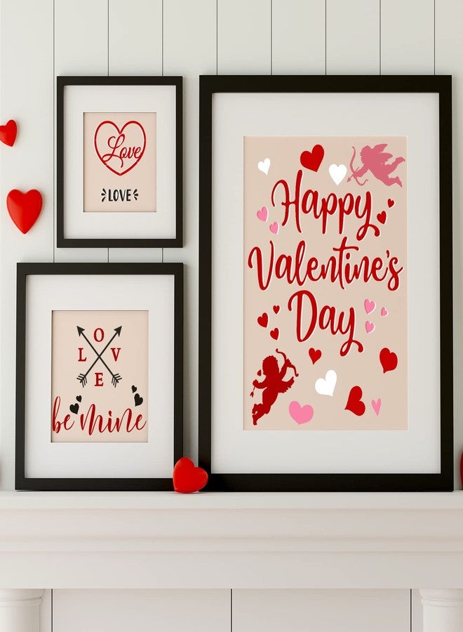 Whaline 12Pcs Valentine's Day Stencil Set Heart Love Painting Stencil Templates Reusable Drawing Template for Wedding Anniversary DIY Art Craft Painting on Wood Paper Fabric Glass Scrapbook Envelope - Image 3