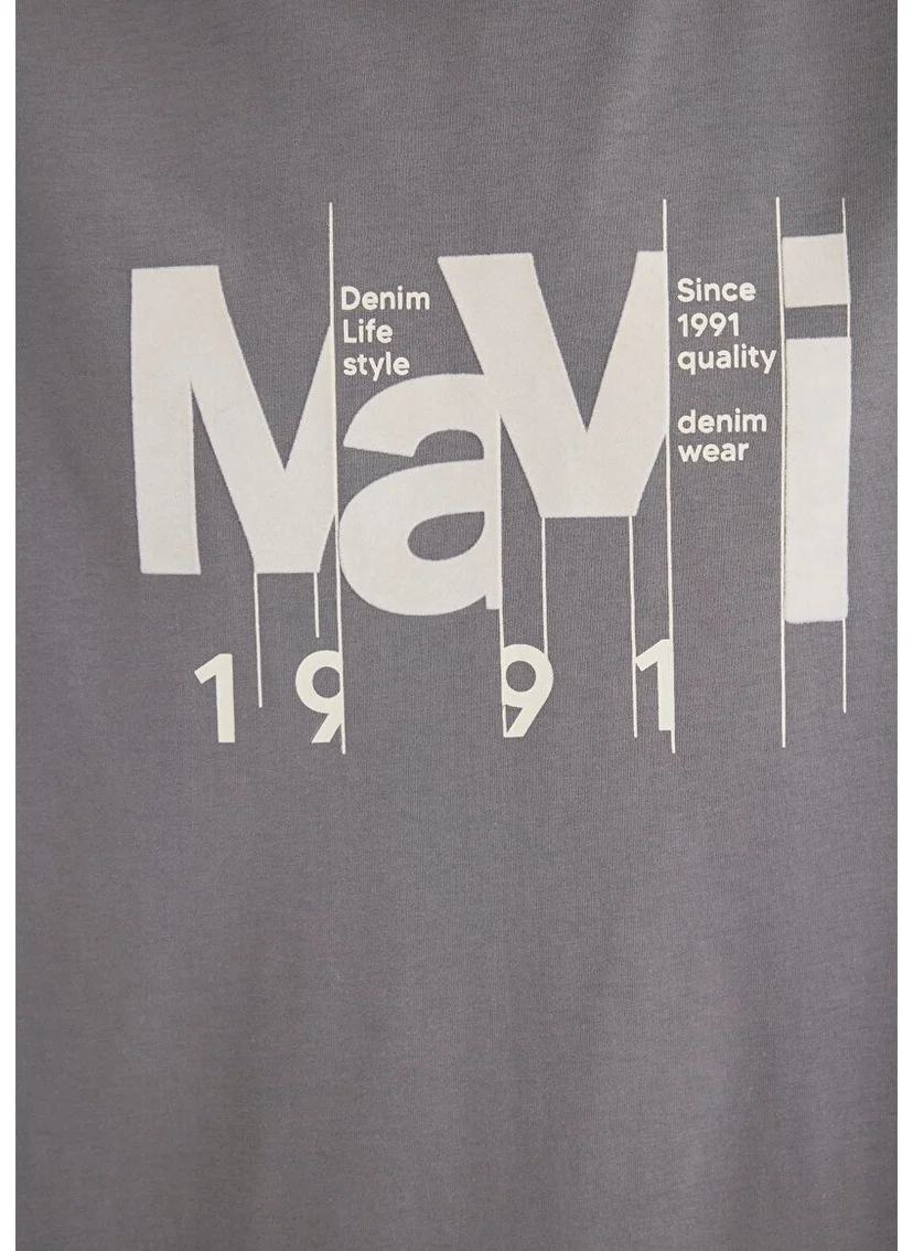 MAVI Blue Printed Men's T-Shirt M0612461-80020 Gray