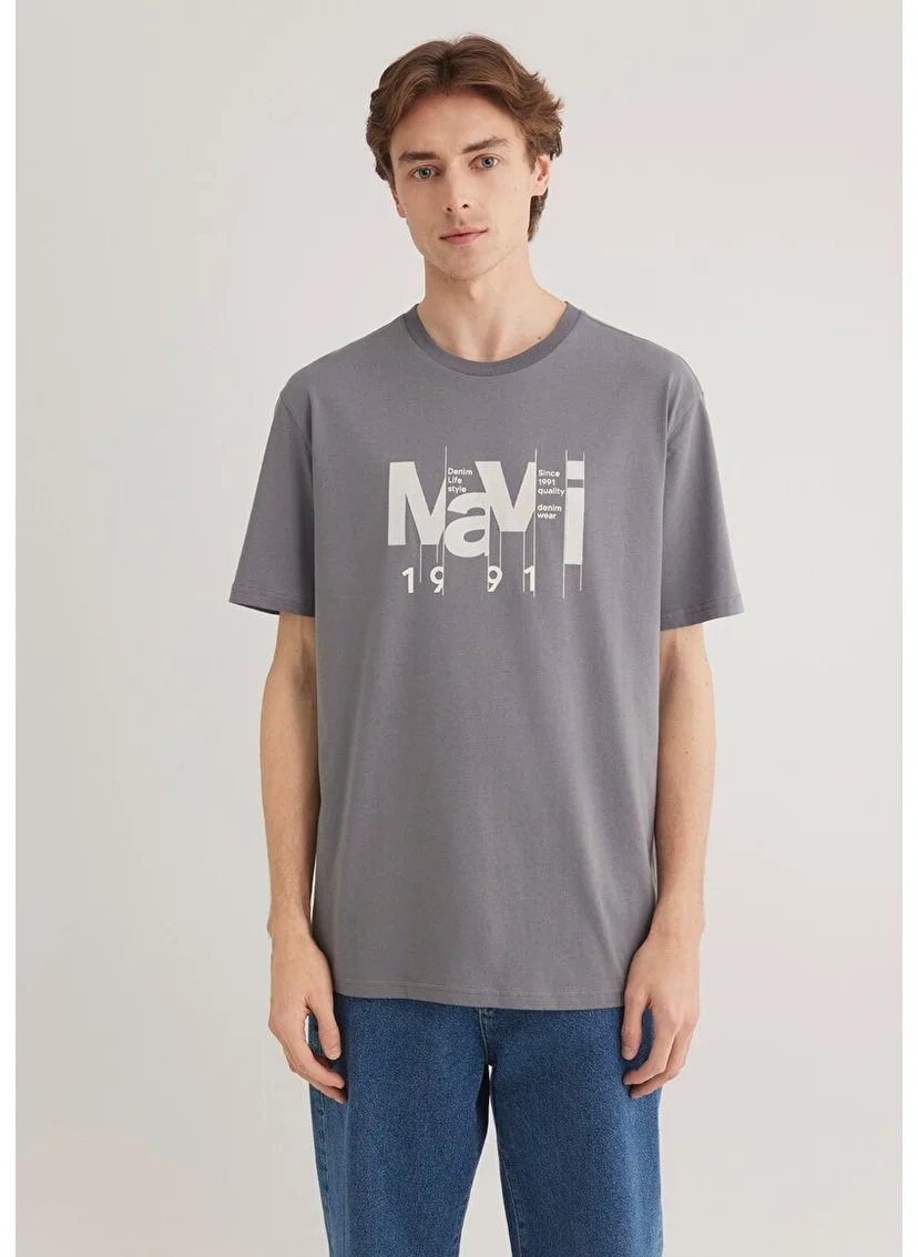 MAVI Blue Printed Men's T-Shirt M0612461-80020 Gray