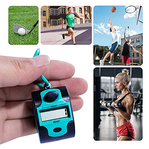 TESEAS Handy Counter Click Manual Digital clicker Stitch Tally Counters Finger Mechanical Palm Handheld Pitch 5-Digit Electronic Display Click Counter Number Count for Row, People, Golf,Crochet,Lap&Knitting - Image 5