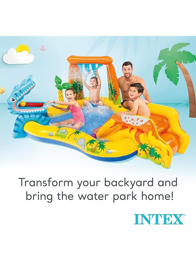 INTEX Dinosaur Play Center Inflatable Swimming Pool 249 Cm X 191 Cm X 109 Cm Size - Image 4