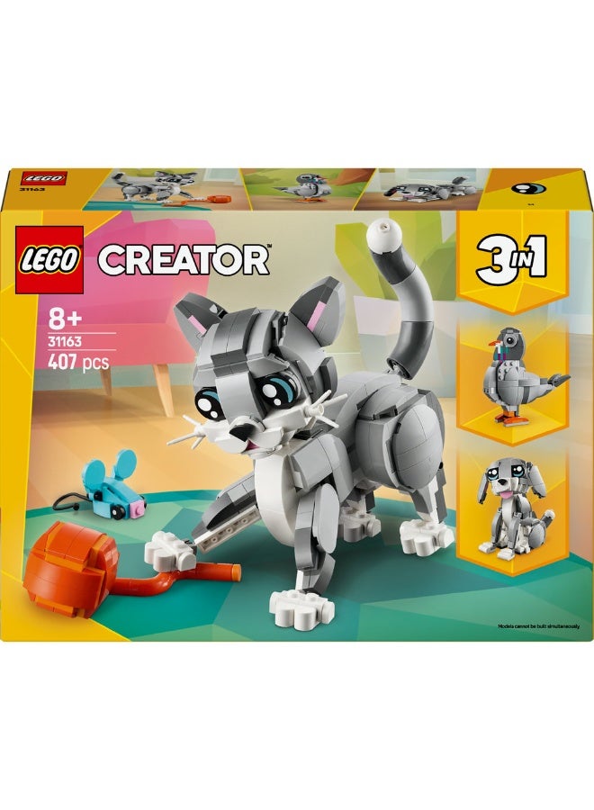 LEGO Creator 3in1 Playful Cat Pet Toy Animal Playset 31163 (407) Pieces - Image 2