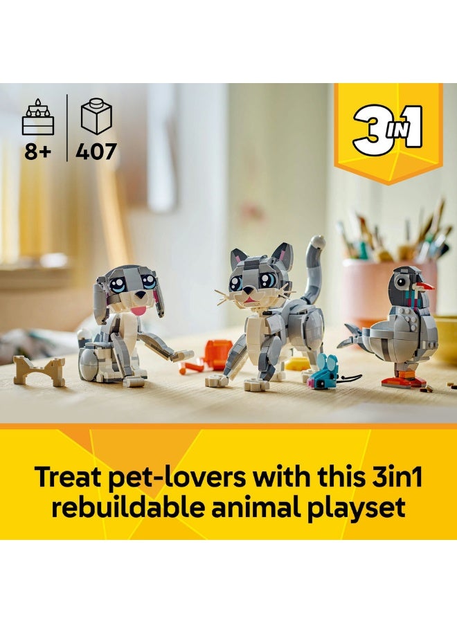 LEGO Creator 3in1 Playful Cat Pet Toy Animal Playset 31163 (407) Pieces - Image 3
