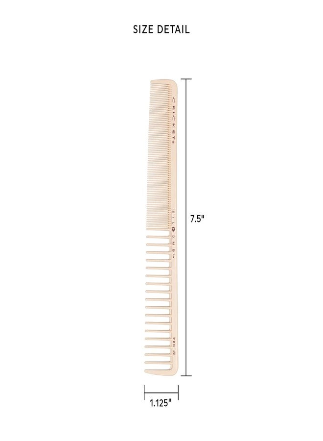 Cricket Silkomb Pro-20 All Purpose Hair Cutting Comb - Silicone-Injected, Seamless Teeth with Dual Tooth Pattern for Precision Cutting, Styling, Ideal for All Hair Types - Image 4
